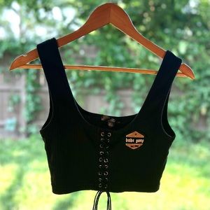 Babe Gang Lace Up Top